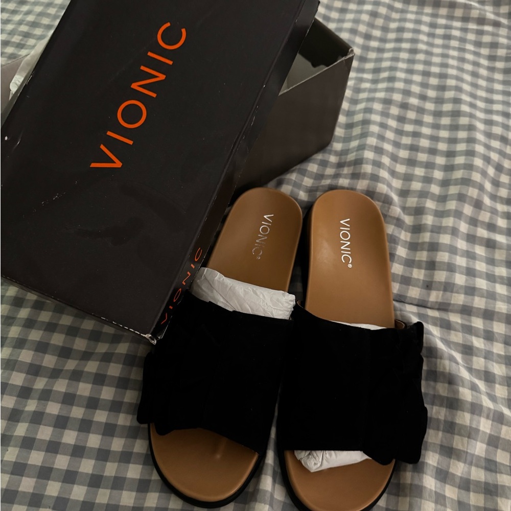Vionic Palm Roni Sandals – Black – Size 10